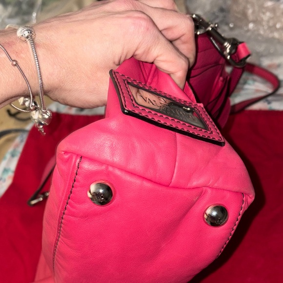 NWOT AUTHINTIC VALENTINO Pink Floral Appliqué Shoulder Bag - Picture 8 of 12